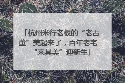 杭州米行老板的“老古董”美起来了，百年老宅“来其美”迎新生