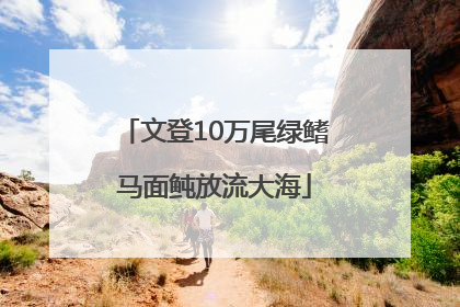 文登10万尾绿鳍马面鲀放流大海