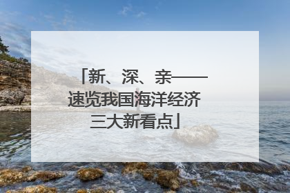 新、深、亲——速览我国海洋经济三大新看点