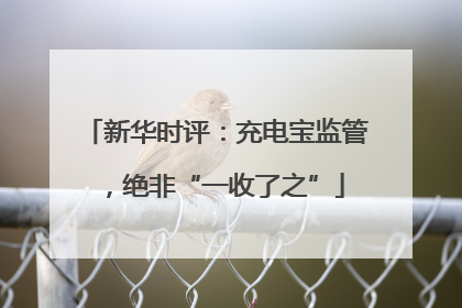 新华时评：充电宝监管，绝非“一收了之”