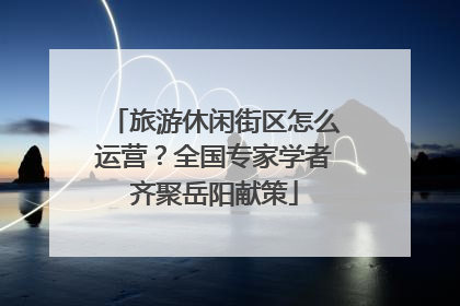旅游休闲街区怎么运营？全国专家学者齐聚岳阳献策