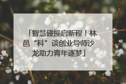 智慧碰撞启新程！林邑“科”谈创业导师沙龙助力青年逐梦