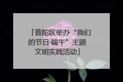 普陀区举办“我们的节日·端午”主题文明实践活动