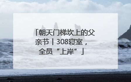 朝天门梯坎上的父亲节丨308寝室，全员“上岸”