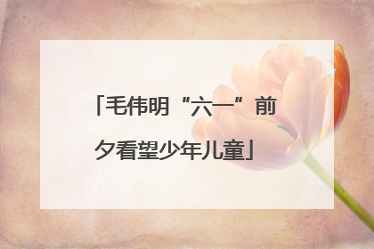 毛伟明“六一”前夕看望少年儿童