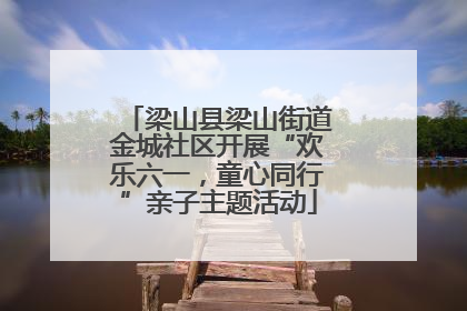 梁山县梁山街道金城社区开展“欢乐六一，童心同行”亲子主题活动