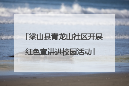 梁山县青龙山社区开展红色宣讲进校园活动