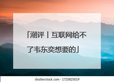 潮评丨互联网给不了韦东奕想要的