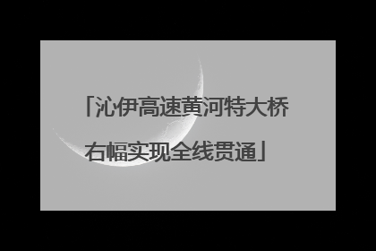 沁伊高速黄河特大桥右幅实现全线贯通