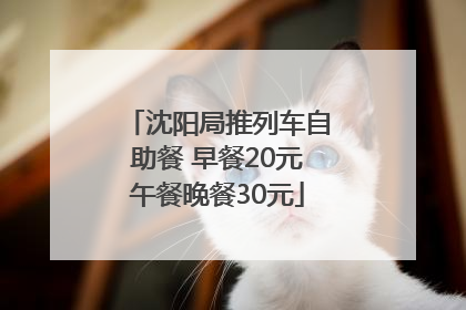 沈阳局推列车自助餐 早餐20元午餐晚餐30元