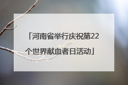 河南省举行庆祝第22个世界献血者日活动