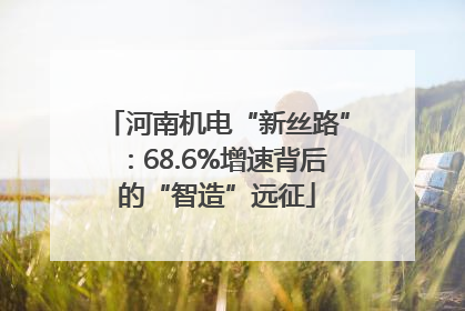 河南机电“新丝路”：68.6%增速背后的“智造”远征