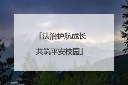 法治护航成长 共筑平安校园