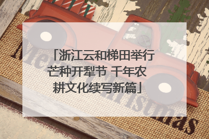 浙江云和梯田举行芒种开犁节 千年农耕文化续写新篇