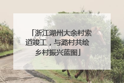 浙江湖州大余村索道竣工，与潞村共绘乡村振兴蓝图