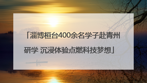 淄博桓台400余名学子赴青州研学 沉浸体验点燃科技梦想