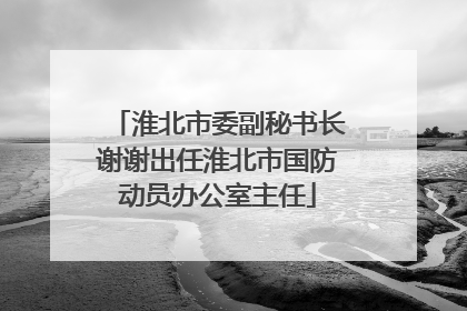 淮北市委副秘书长谢谢出任淮北市国防动员办公室主任