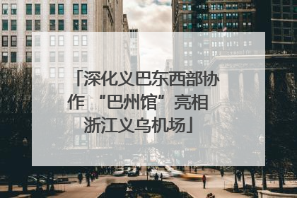 深化义巴东西部协作 “巴州馆”亮相浙江义乌机场