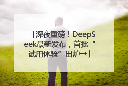 深夜重磅！DeepSeek最新发布，首批“试用体验”出炉→