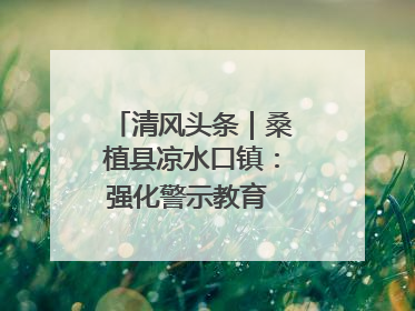 清风头条｜桑植县凉水口镇：强化警示教育 构筑廉洁防线