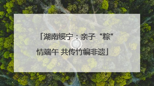湖南绥宁：亲子“粽”情端午 共传竹编非遗