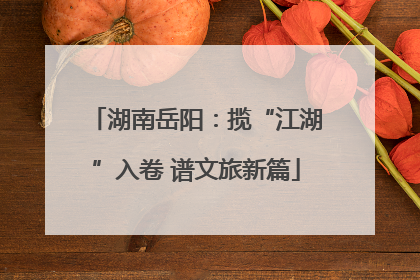 湖南岳阳：揽“江湖”入卷 谱文旅新篇