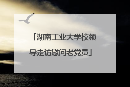 湖南工业大学校领导走访慰问老党员