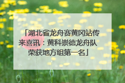 湖北省龙舟赛黄冈站传来喜讯：黄科崇德龙舟队荣获地方组第一名