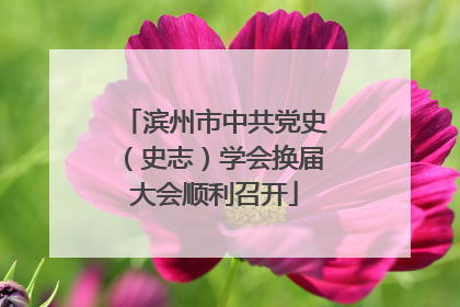 滨州市中共党史（史志）学会换届大会顺利召开