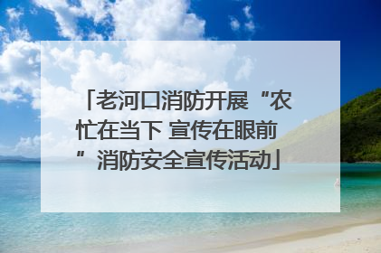 老河口消防开展“农忙在当下 宣传在眼前”消防安全宣传活动