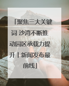 聚焦三大关键词 沙湾不断推动园区承载力提升丨新闻发布最前线