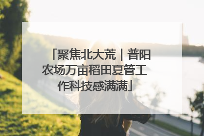 聚焦北大荒｜普阳农场万亩稻田夏管工作科技感满满