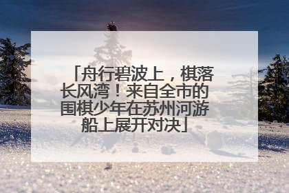 舟行碧波上，棋落长风湾！来自全市的围棋少年在苏州河游船上展开对决