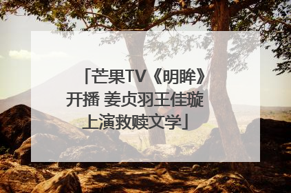 芒果TV《明眸》开播 姜贞羽王佳璇上演救赎文学
