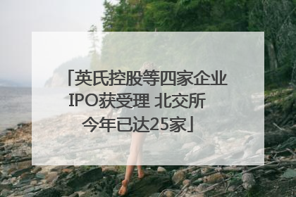 英氏控股等四家企业IPO获受理 北交所今年已达25家