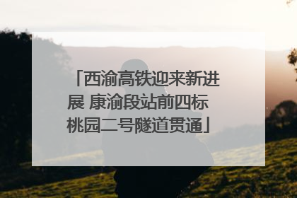 西渝高铁迎来新进展 康渝段站前四标桃园二号隧道贯通