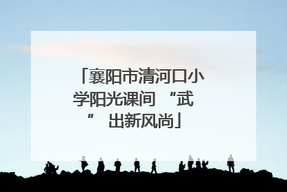 襄阳市清河口小学阳光课间 “武” 出新风尚