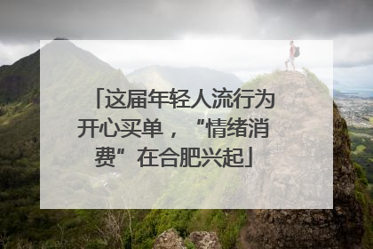 这届年轻人流行为开心买单，“情绪消费”在合肥兴起