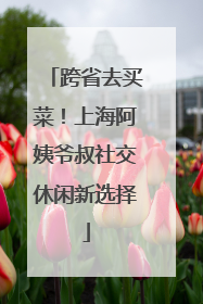 跨省去买菜！上海阿姨爷叔社交休闲新选择