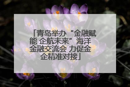 青岛举办“金融赋能 企航未来”海洋金融交流会 力促金企精准对接