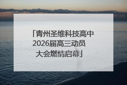 青州圣维科技高中2026届高三动员大会燃情启幕