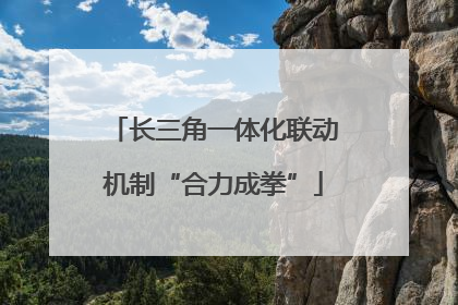 长三角一体化联动机制“合力成拳”