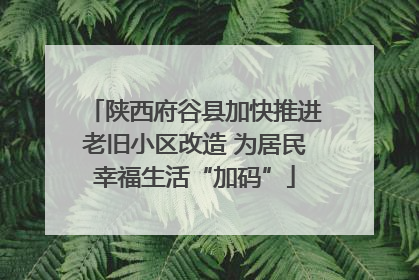 陕西府谷县加快推进老旧小区改造 为居民幸福生活“加码”