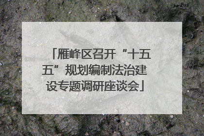 雁峰区召开“十五五”规划编制法治建设专题调研座谈会
