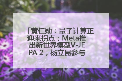 黄仁勋：量子计算正迎来拐点；Meta推出新世界模型V-JEPA 2，杨立昆参与开发丨全球科技早参