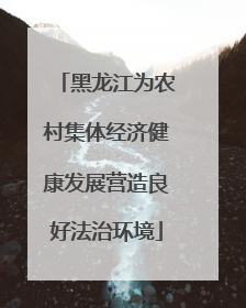 黑龙江为农村集体经济健康发展营造良好法治环境
