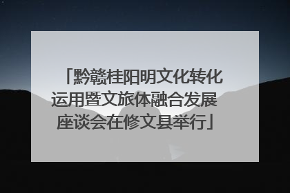 黔赣桂阳明文化转化运用暨文旅体融合发展座谈会在修文县举行