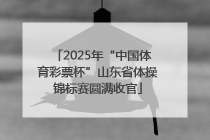 2025年“中国体育彩票杯”山东省体操锦标赛圆满收官