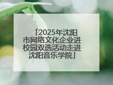 2025年沈阳市网络文化企业进校园双选活动走进沈阳音乐学院