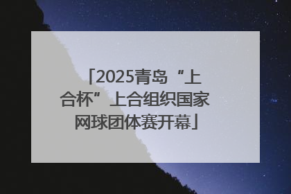 2025青岛“上合杯”上合组织国家网球团体赛开幕